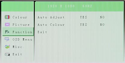 ЖК-монитор Zalman ZM-M215W, OSD