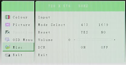 ЖК-монитор Zalman ZM-M215W, OSD