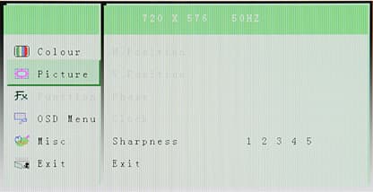 ЖК-монитор Zalman ZM-M215W, OSD