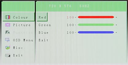 ЖК-монитор Zalman ZM-M215W, OSD