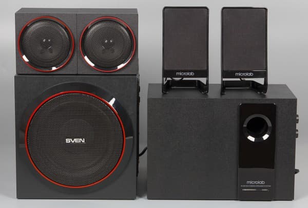 Участники обзора Sven MS-1080 и Microlab M-290