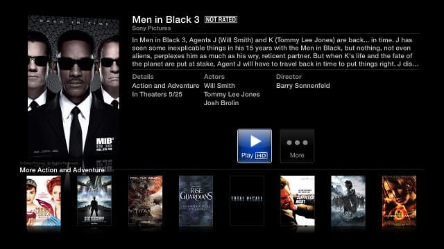 Интерфейс Apple TV