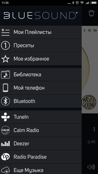 Мобильное приложение Bluesound