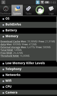 Cowon D3, иинформация о памяти
