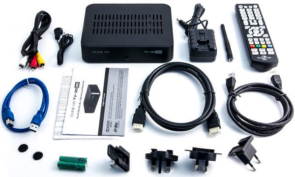 Комплект поставки плеера Dune HD TV-303D