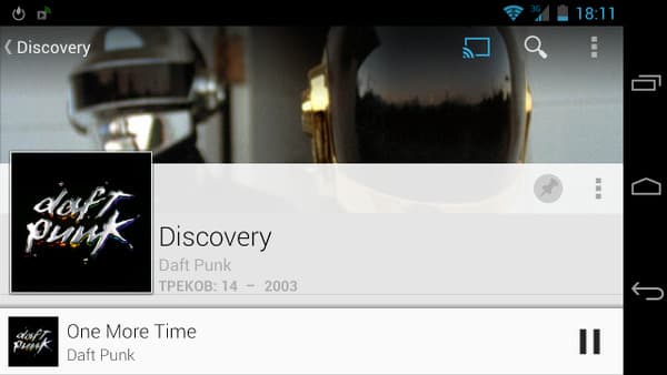 Google Play Музыка на медиаадаптере Google Chromecast