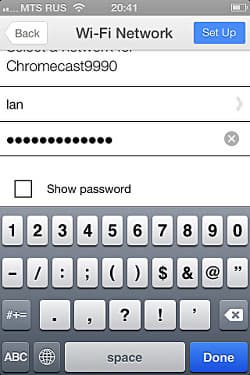 Настройка медиаадаптера Google Chromecast