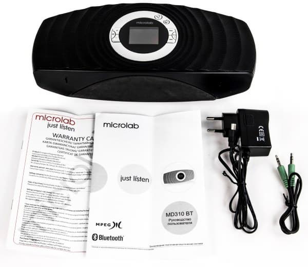 Комплектация колонки Microlab MD310 BT