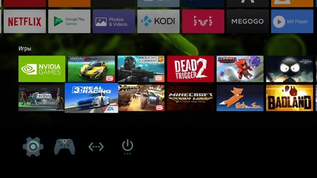 Интерфейс Nvidia Shield TV