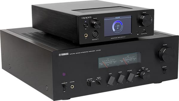 Усилитель для наушников/ЦАП Oppo HA-1 и интегральный усилитель Yamaha A-S1100