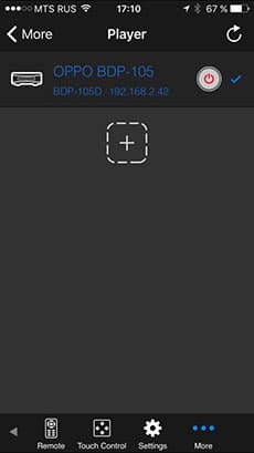Приложение MediaControl для плеера Oppo BDP-105D