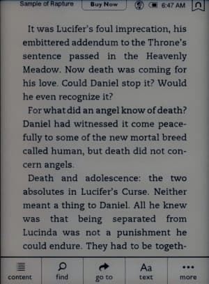 Nook Simple Touch GlowLight настройки чтения