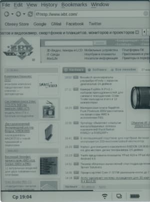 PocketBook Touch — браузер