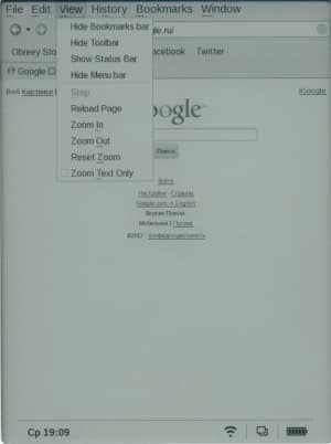 PocketBook Touch — браузер