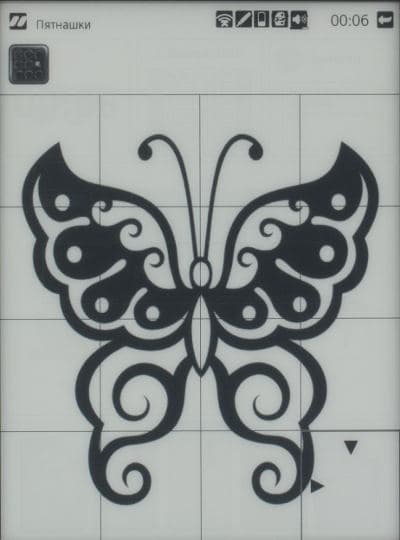 Электронная книга inch S6t, пятнашка