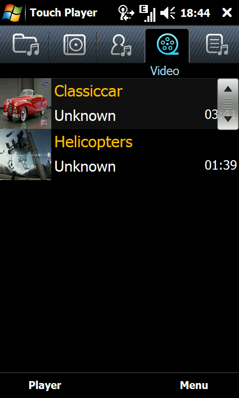 Touch Player — Video