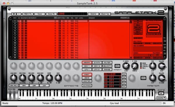 Программа Sampletank на OS X