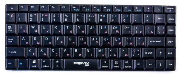 Дизайн клавиатуры Pravix W6020BT