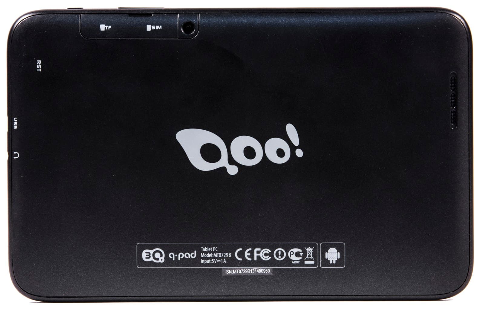 Дизайн планшета 3Q Q-Pad MT0729B