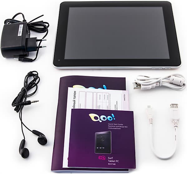 Комплектация планшета 3Q Surf RC9716B
