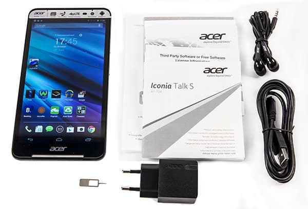 Комплектация планшета Acer Iconia Talk S