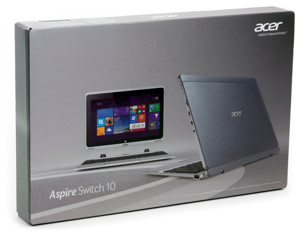 Упаковка планшета Acer Aspire Switch 10