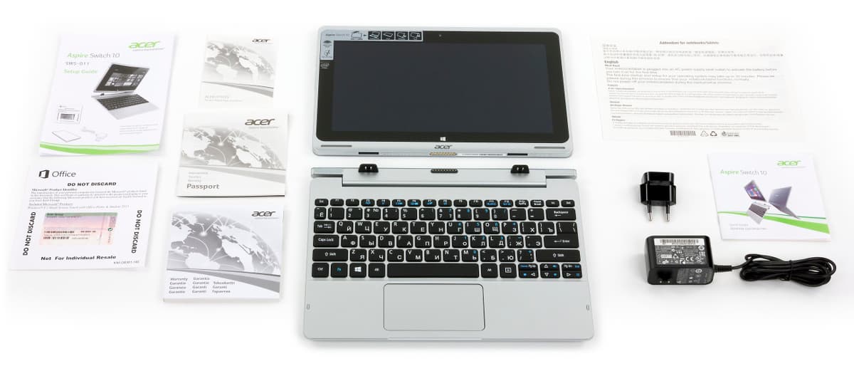 Комплект поставки планшета Acer Aspire Switch 10