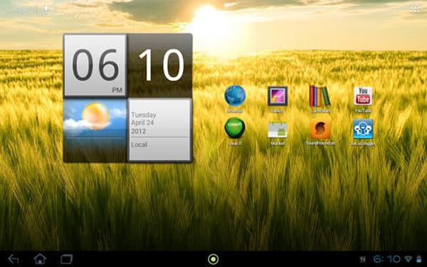 Android 4.0 на планшете Acer Iconia Tab A200