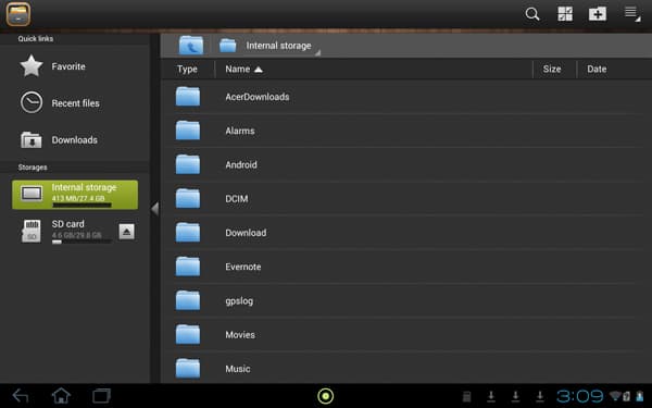 Android 4.0 на планшете Acer Iconia Tab A701