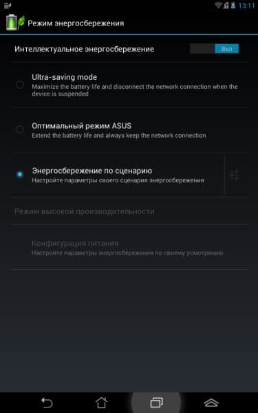 Операционная система планшета ASUS Fonepad
