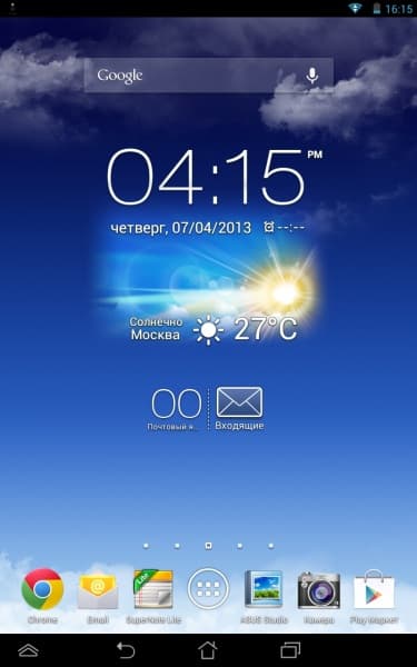 Операционная система ASUS Memo Pad HD 7