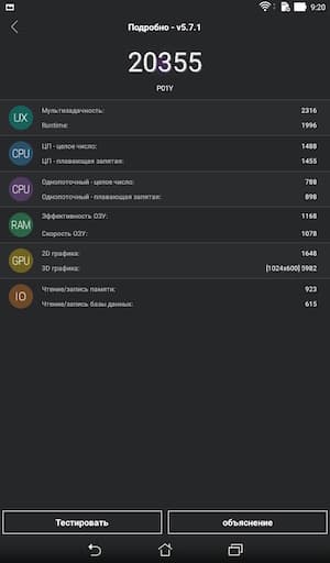 Производительность Asus Zenpad C 7.0 (Z170CG)