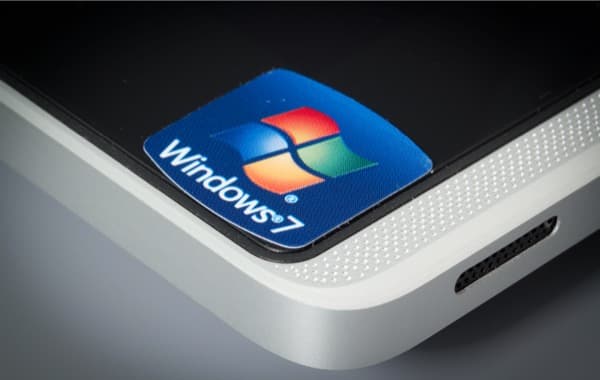 Наклейка Windows 7 на планшете Asus Eee Slate