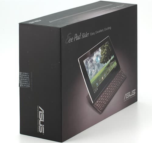 Внешний вид упаковочных коробки с планшетом Asus Eee Pad Slider