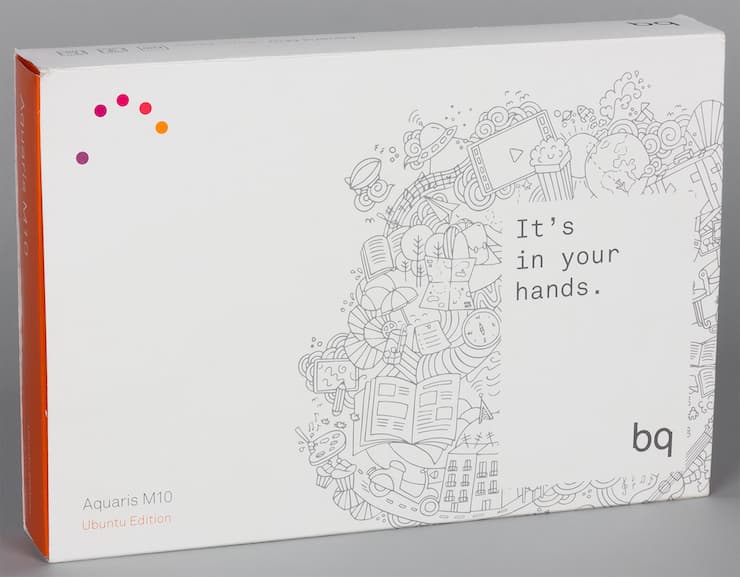 Коробка планшета BQ Aquaris M10 Ubuntu Edition