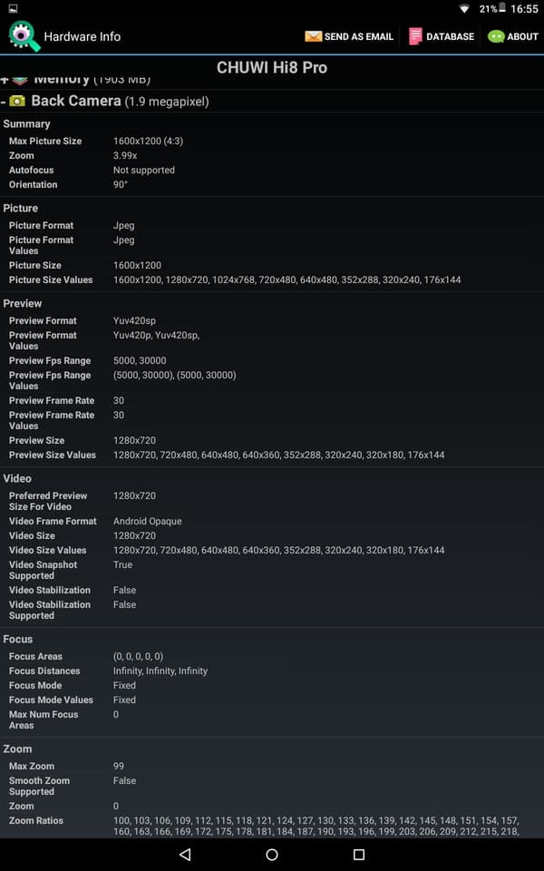 Характеристики планшета Chuwi Hi8 Pro