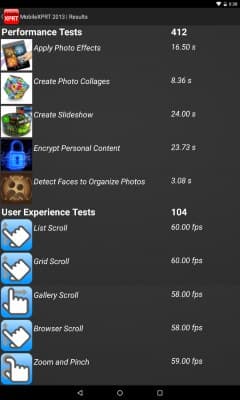 Производительность планшета Google Nexus 9