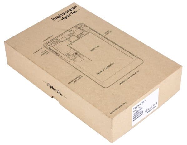 Коробка планшета Highscreen Alpha Tab