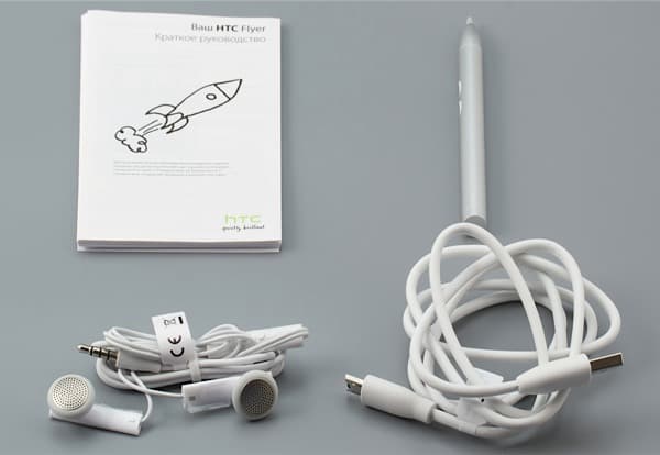 Комплектация планшета HTC Flyer
