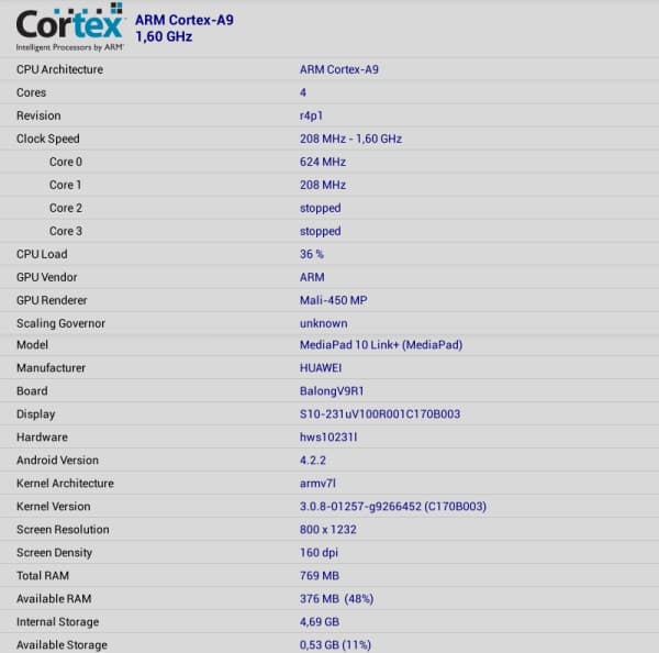 Характеристики планшета Huawei Mediapad 10 Link+ 3G