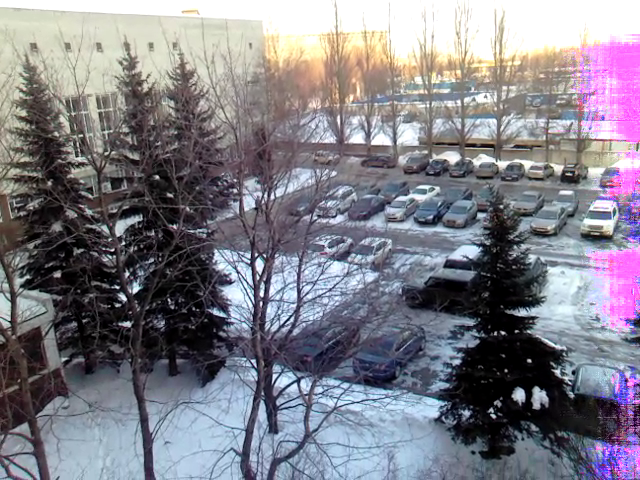 Скриншот с видео, снятого тыловой камерой планшета Huawei MediaPad