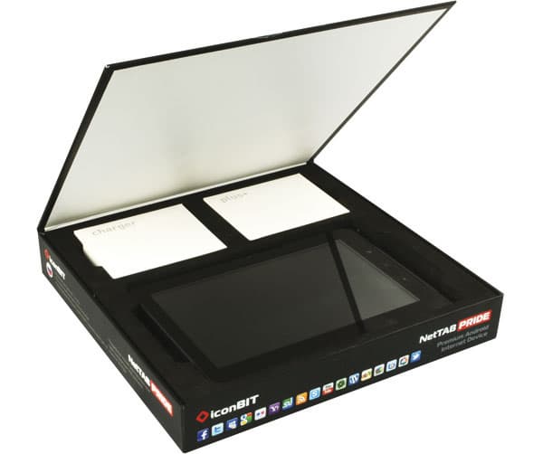 Открытая коробка планшета iconBIT NetTAB Pride