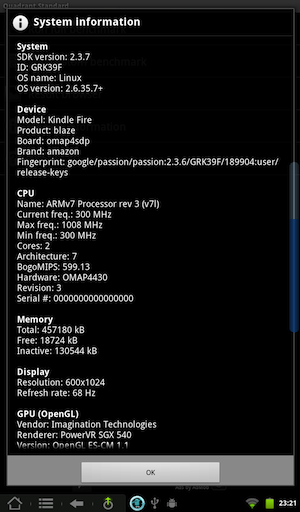 Скриншот Kindle Fire
