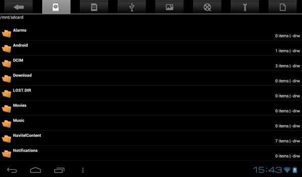 ES File Explorer на планшете M-Way MD-007