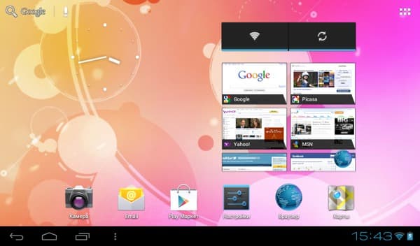Android 4.0 на планшете M-Way MD-007