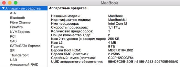 Скриншот с 12-дюймового ноутбука Apple MacBook Retina (Early 2015)