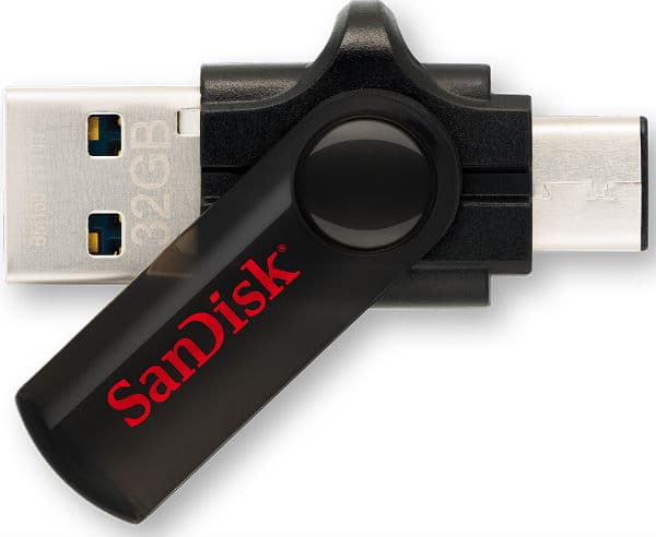 Флэш-накопитель Sandisk с поддержкой USB Type-C