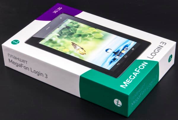 Коробка планшета Megafon Login 3