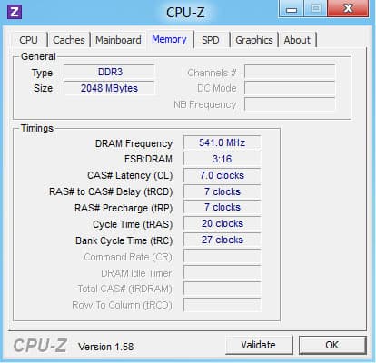 Данные утилиты CPU-Z в Windows 8 на планшете MSI WindPad 110W