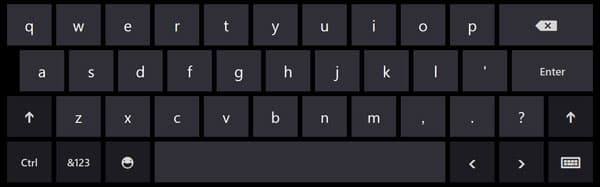 Экранная клавиатура Windows 8 на планшете MSI WindPad 110W
